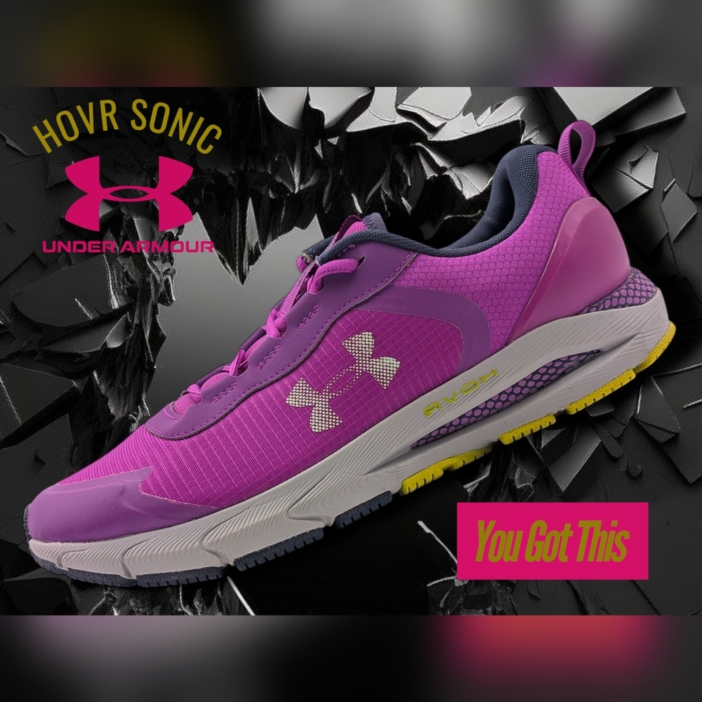Under Armour HOVR Sonic SE  Athletic Running Shoe W Sz US 11 /EU 43 Purple/Gray